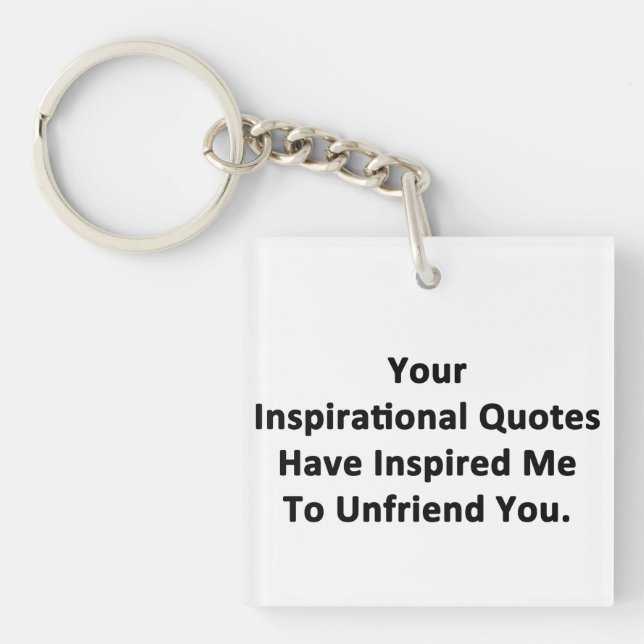 Your Inspirational Quotes Keychain (Front)
