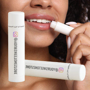 Your Instagram Name Social Media Icon Promo Lip Balm