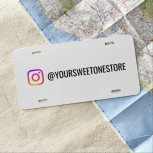 Your Instagram Name Social Media Logo Icon  License Plate