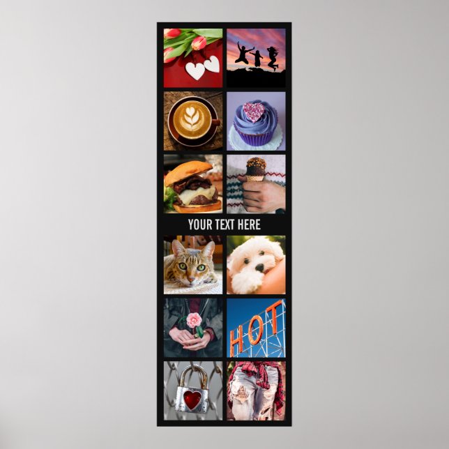 YOUR INSTAGRAM PHOTOS custom collage poster (Front)