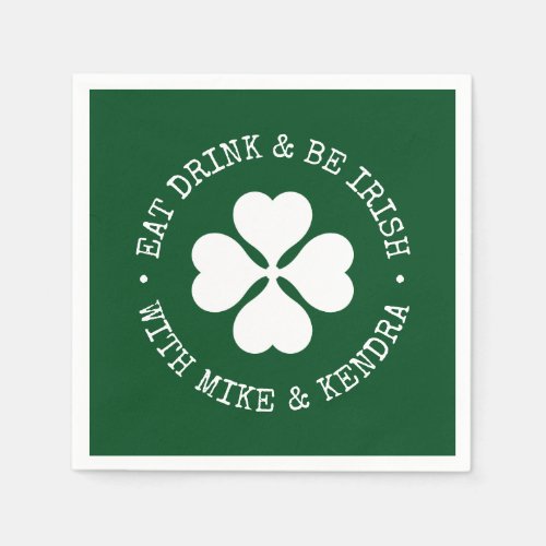 YOUR IRISH PUB Eat Drink  Be Irish Napkins