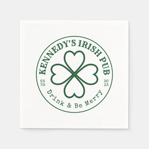 YOUR IRISH PUB Eat Drink  Be Irish Napkins