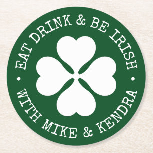 YOUR IRISH PUB Eat Drink & Be Irish Round Paper Co Round Paper Coaster