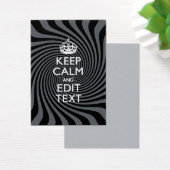Your Keep Calm Text on Black Swirl (Desk)