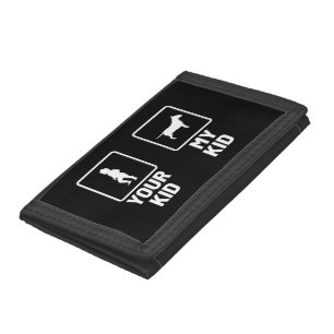 Your Kid, My Kid Funny Bull Terrier Trifold Wallet