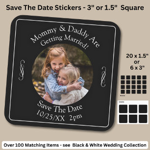 Your Kids Photo Mom Dad Getting Married Square Sticker
