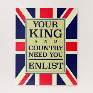 Your King and Country need you Enlist. Jigsaw Puzzle
