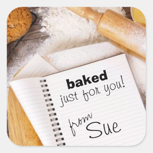 Your Kitchen Creations custom baking sticker Square Sticker