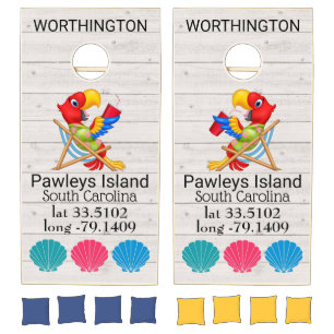 Your Latitude and Longitude Cornhole Set