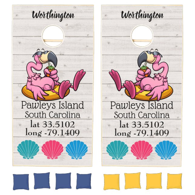 Your Latitude and Longitude  Cornhole Set (Set)