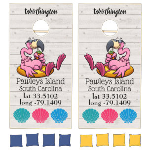 Your Latitude and Longitude Cornhole Set