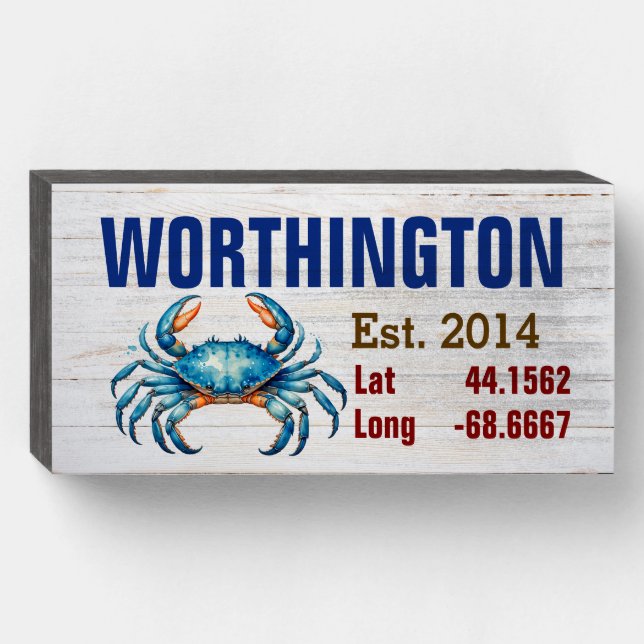 Your Latitude and Longitude Sign (Front Horizontal)