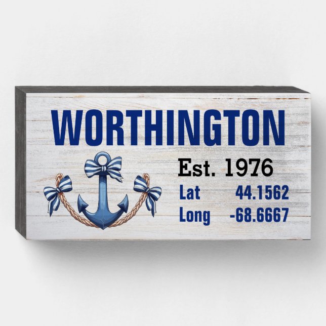 Your Latitude and Longitude Sign (Front Horizontal)