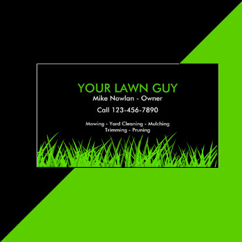 Your Lawn Guy Business Card by Luckyturtle at Zazzle