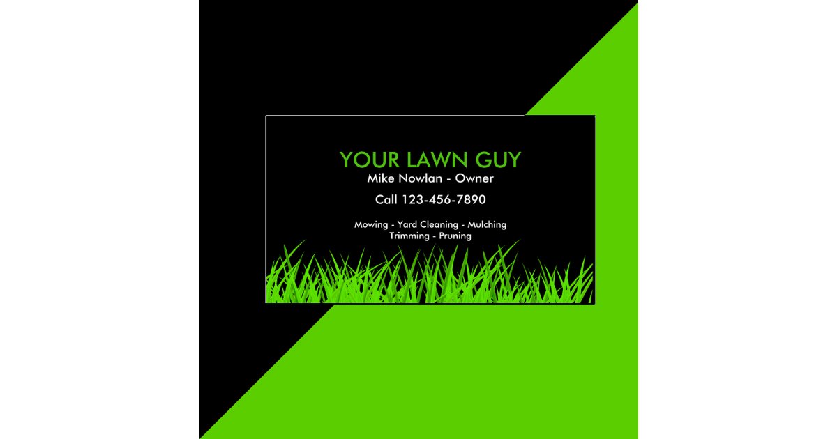 Your Lawn Guy Business Card | Zazzle