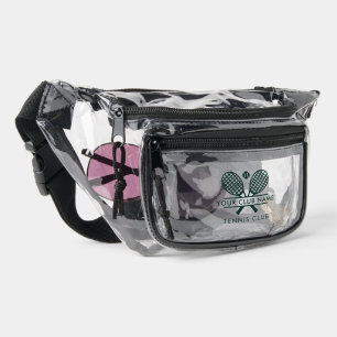 Your Lawn Tennis Club Name Team Green Motif Clear Fanny Pack