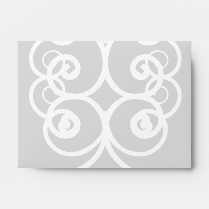 Your Letter. Black / White Swirl Monogram. Custom Envelopes
