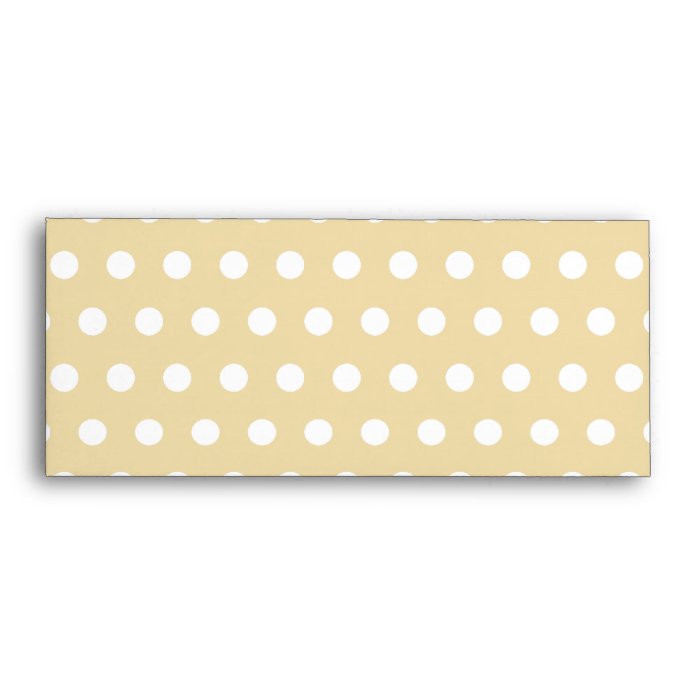 Your Letter. Custom Monogram. Beige Polka Dot. Envelopes