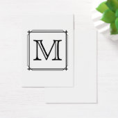 Your Letter. Custom Monogram. Black and White (Desk)