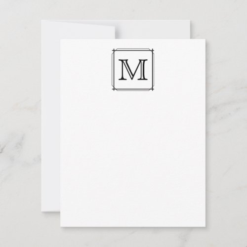 Your Letter. Custom Monogram. Black and White Announcements