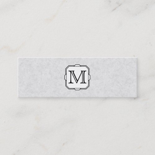 Your Letter. Custom Monogram. Gray, Black &amp; White Business Cards