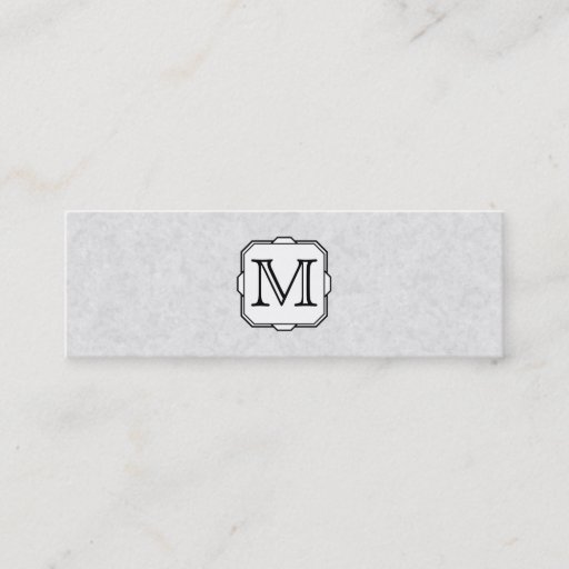 Customizable Your Letter. Custom Monogram. Gray, Black &amp; White Business Cards