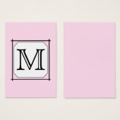 Your Letter. Custom Monogram. Pink Black White (Front & Back)