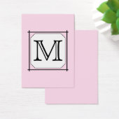 Your Letter. Custom Monogram. Pink Black White (Desk)