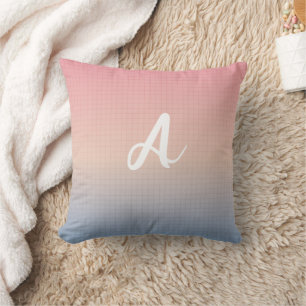 Your letter custom Neon Dawn Throw Pillow