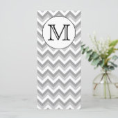 Your Letter. Gray Zigzag Pattern Monogram. (Standing Front)