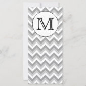 Your Letter. Gray Zigzag Pattern Monogram. (Front)