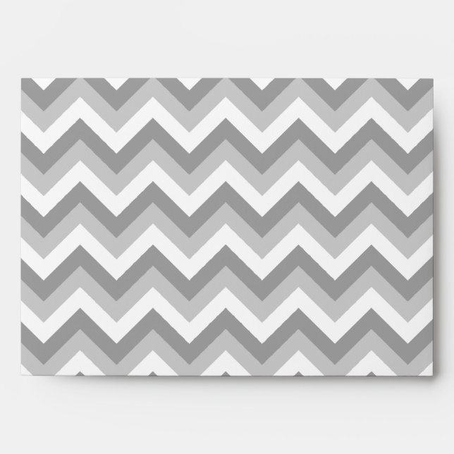 Your Letter. Gray Zigzag Pattern Monogram. Envelope (Front)