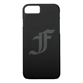 Your Letter Masculine Gray and Black Design iPhone 8/7 Case