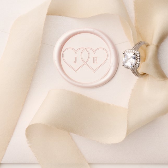 Your Letters In Hearts Wedding Wax Seal Stamp (Insitu (Wedding))