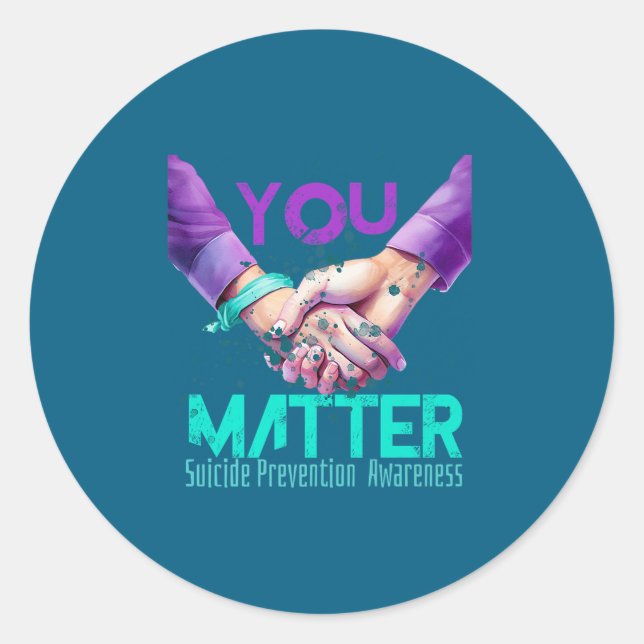 Your Life Choose To Keep On Going Suicide Preventi Classic Round Sticker (Front)