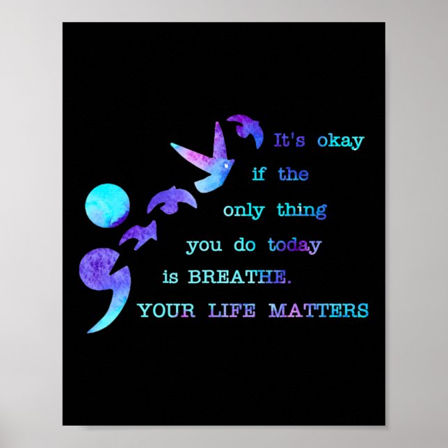 Your Life Problems Suicide Prevention Awareness Me Poster (Front)