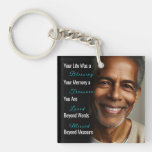 Your Life was a Blessing Photo Memorial Keychain