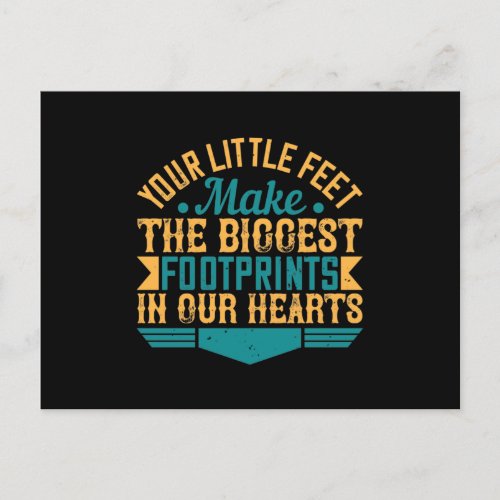 Your Little Feet Make The Biggest Footprints In O Announcement Postcard