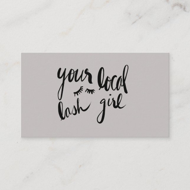 Your local lash girl business card (Front)