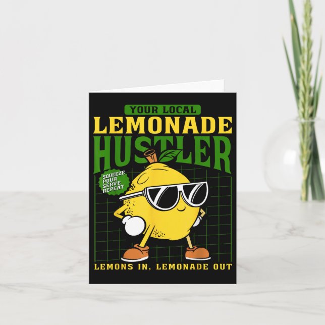 Your Local Lemonade Hustler Funny Lemon Stand Boss Card (Front)