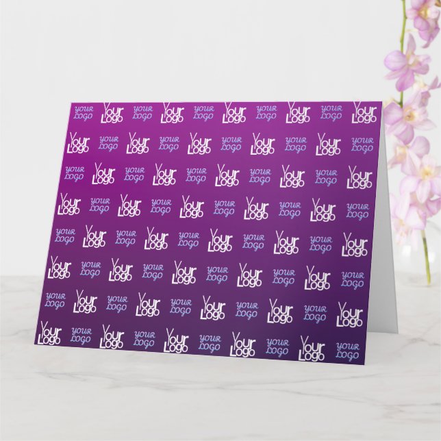 Your Logo | 2 Uploaded Images or Business Logos  Card (Orchid)