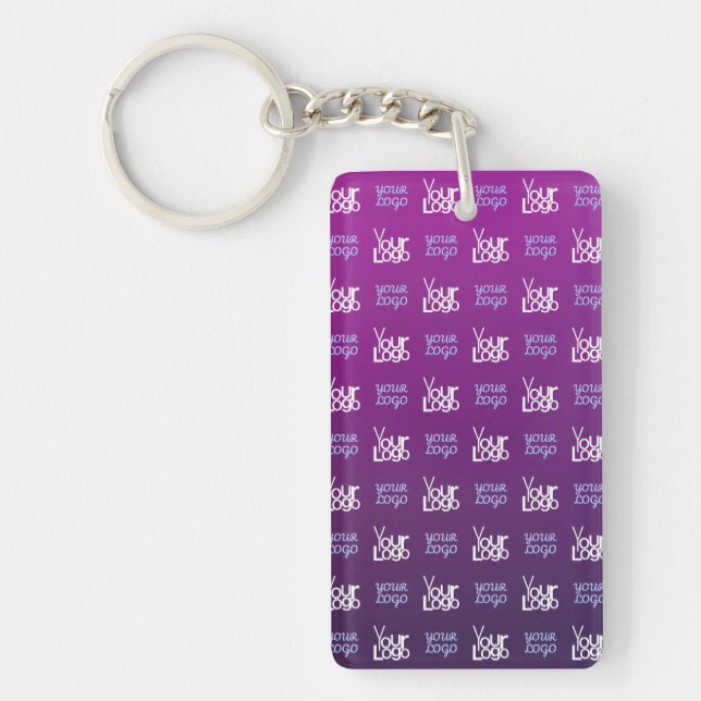 Your Logo | 2 Uploaded Images or Business Logos  Keychain (Front)