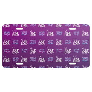 Your Logo   2 Uploaded Images or Business Logos  License Plate