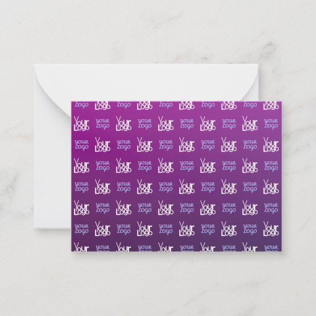 Your Logo | 2 Uploaded Images or Business Logos  Note Card (Front)