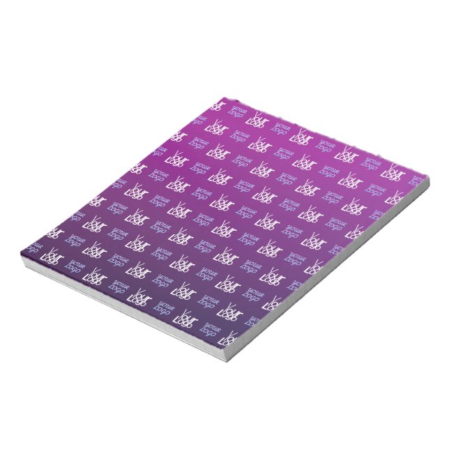 Your Logo | 2 Uploaded Images or Business Logos  Notepad (Rotated)
