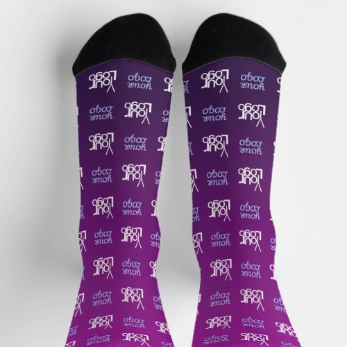 Your Logo  2 Uploaded Images or Business Logos  Socks