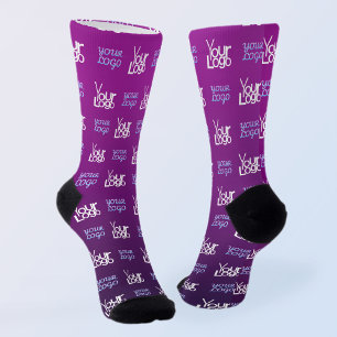 Your Logo   2 Uploaded Images or Business Logos  Socks