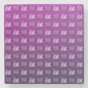 Your Logo 2 Uploaded Images or Business Logos Stone Coaster