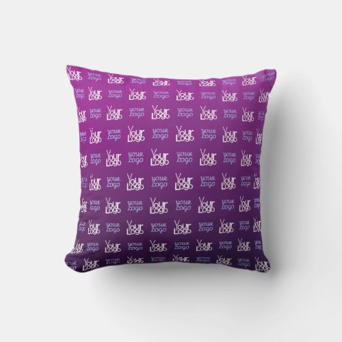 Your Logo  2 Uploaded Images or Business Logos  Throw Pillow