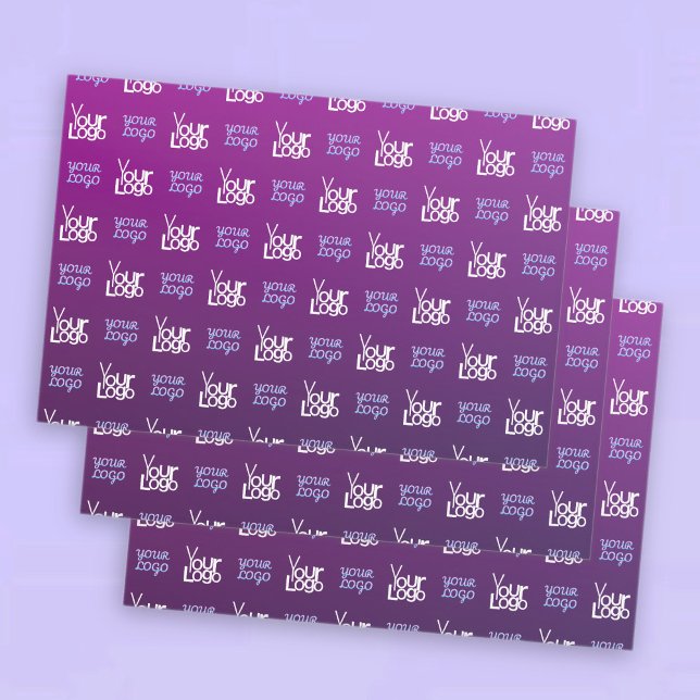 Your Logo | 2 Uploaded Images or Business Logos  Wrapping Paper Sheets (Creator Uploaded)